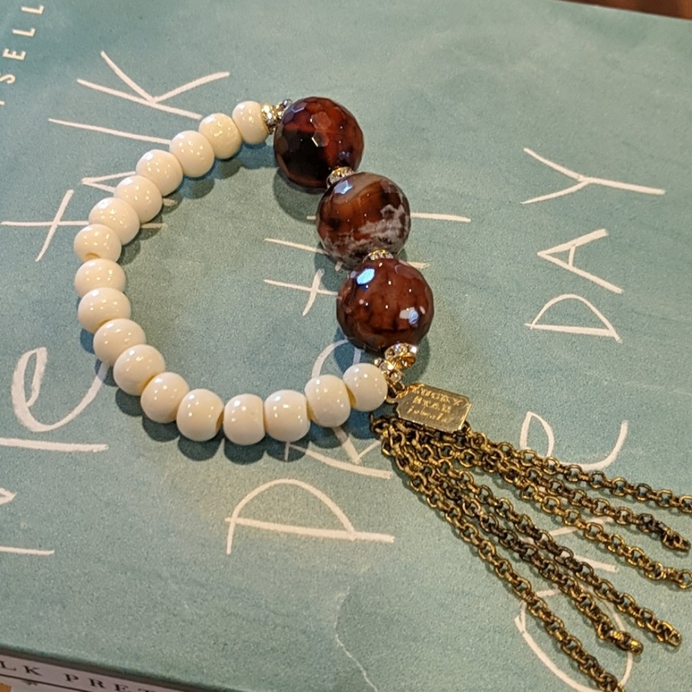 Lucky Star Jewels Smoky Topaz Stretch Bracelet